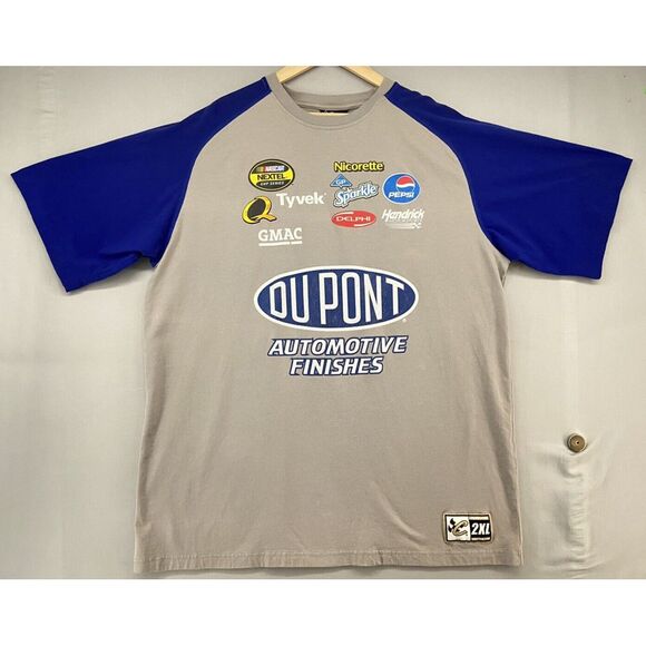 Chase Authentics Jeff‎ Gordon #24 Dupont Nascar Gray Blue T-Shirt Mens 2XL GMC - Picture 1 of 16
